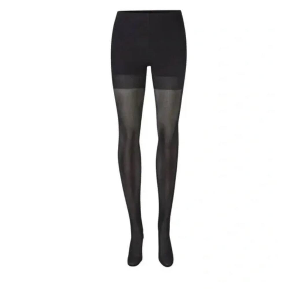 NWT SKIMS Black Footed Pantyhose in Black Size XXS